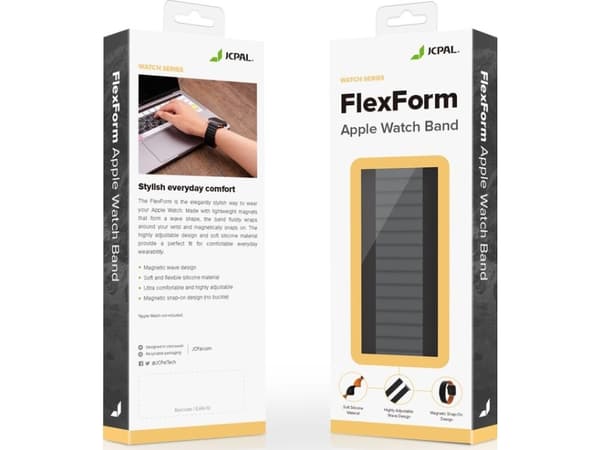 Jcpal JPasek CPal FlexForm do Apple Watch Band Gray/Yellow (42/44/45mm)