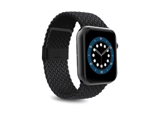 Puro Loop Band - Apple Watch flettet bånd 42/44/45 mm (svart)