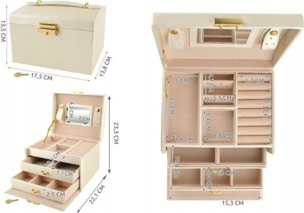 Iso Trade smykkeskrin/etui - universal beige (365783-uniw) - 365783-uniw