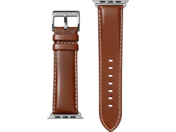 LAUT Oxford, Rem, Smartwatch, Brun, Apple, Apple Watch Series 1-8 & SE & ULTRA, Läder, Metall
