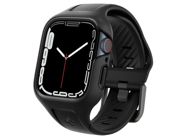 Spigen Liquid Air Pro, Ask, Smartwatch, Svart, Apple, Apple Watch Series 8 / 7, Termoplastisk polyuretan (TPU)