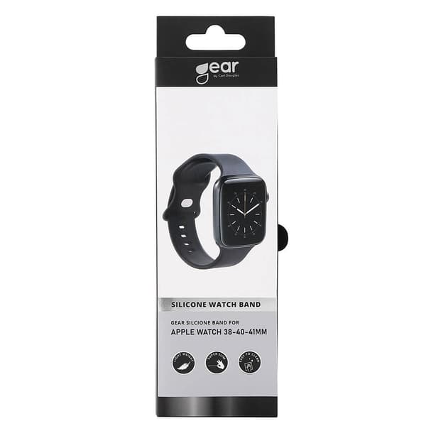 Gear Klokkearmbånd Silikon SVART Apple Watch 38/40/41mm