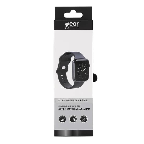 Gear Klockarmband Silikon Apple Watch 42/44/45mm Svart