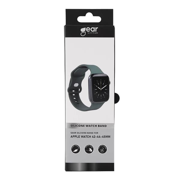 Gear Watcharmbånd Silikone Apple Watch 42/44/45mm Olivengrøn