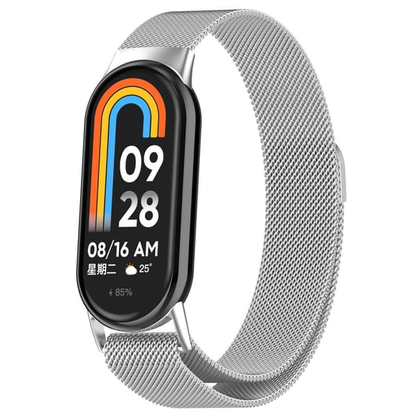 Milanese Loop Armband Xiaomi Smart Band 8 Silver