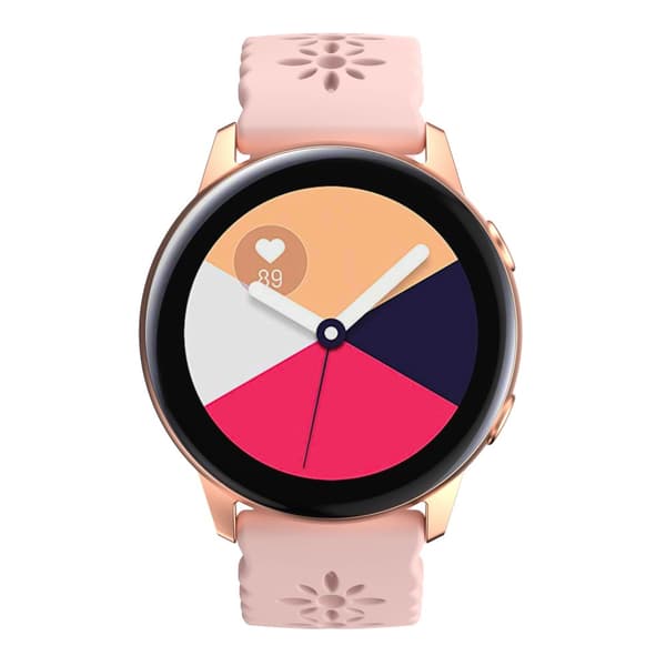 Flower Silikonarmband Samsung Galaxy Watch 4 40/42/44/46 mm Rosa