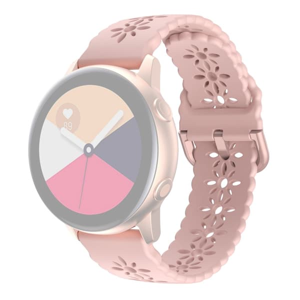 Flower Silikonarmband Samsung Galaxy Watch 4 40/42/44/46 mm Rosa
