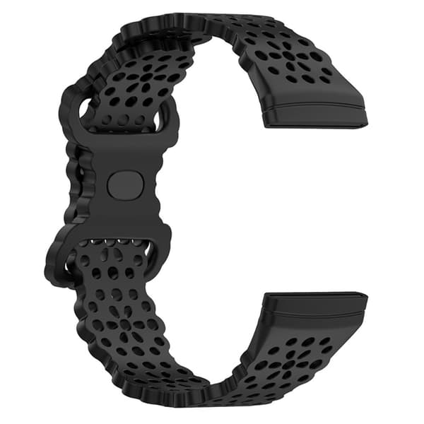 Flower Silikonarmband Fitbit Versa 3/Sense Svart