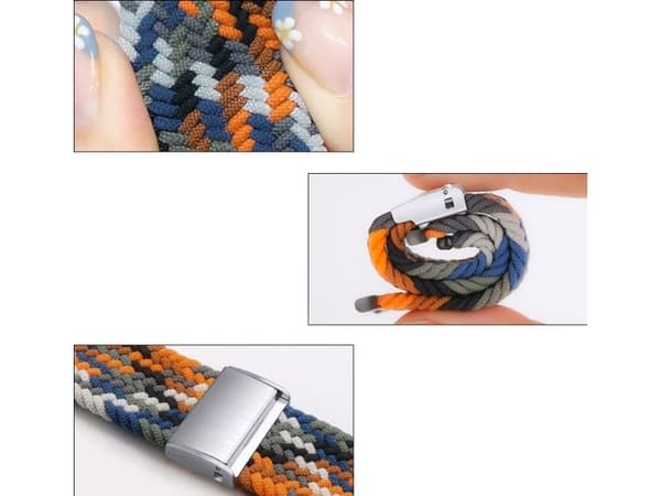 Armband Tygarmband för klocka 9 / 8 / 7 / 6 / SE / 5 / 4 / 3 / 2 (41mm / 40mm / 38mm) flätat tygarmband för klocka orange (10)