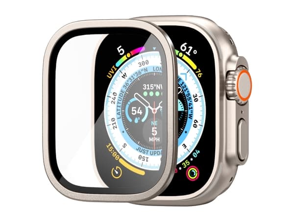 Spigen AGL06161, Näytönsuoja, Älykello, Titaani, Apple, Watch Ultra (49mm), Metalli, Karkaistu lasi