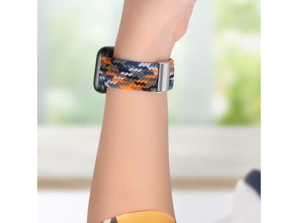 Hihna Kangas bändi Watch Ultra / 8 / 7 / 6 / SE / 5 / 4 / 3 / 2 (49mm / 45mm / 44mm / 42mm) punottu kangas hihna rannekoru katsella oranssi (10)