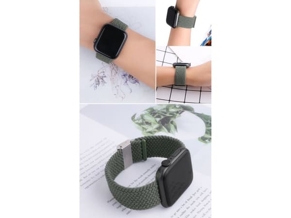 Hihna Kangas bändi Watch Ultra / 8 / 7 / 6 / SE / 5 / 4 / 3 / 2 (49mm / 45mm / 44mm / 42mm) punottu kangas hihna rannekoru katsella oranssi (10)