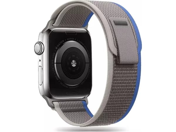 Armband Apple Watch 4 / 5 / 6 / 7 / 8 / SE (38 / 40 / 41 mm) Tech-Protect Nylon i grått och blått