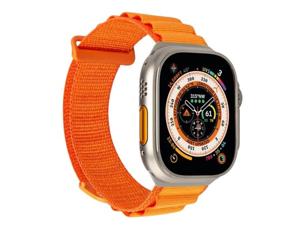 Puro EXTREME - Sløyfe for smart armbåndsur - 144 - 220 mm - pulsoransje - for Apple Watch Ultra