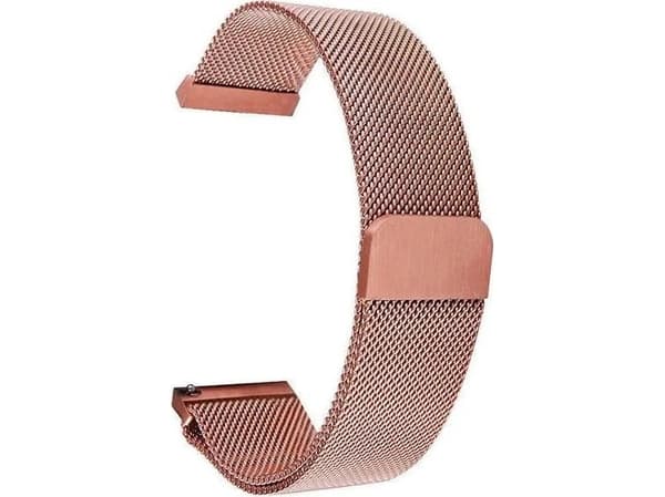 Taktisk klokke metallrem i rustfritt stål, Rosa farge, 20mm