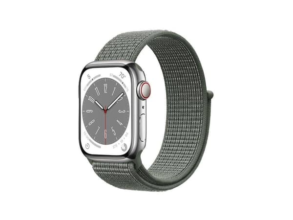 Crong CRG-44NLB-MGN, Klokkereim, Apple, Apple Watch Series 1/2/3/4/5/6/7/8/9/SE/ULTRA/ULTRA 2, Nylon, Grønn