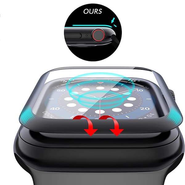 Apple Watch Series 1/2/3 38/42mm Skärmskydd Svart ram (2-pack)