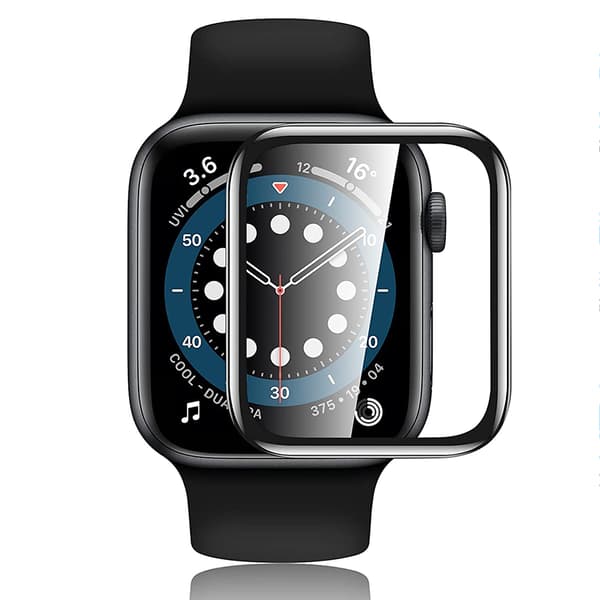 Apple Watch Series 7/8 41/45mm Skärmskydd PET Svart ram (3-pack)