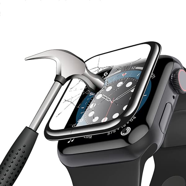 Apple Watch Series 7/8 41/45mm Skärmskydd PET Svart ram (3-pack)