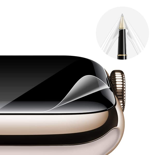 Apple Watch Series 7/8 41/45mm Skärmskydd PET Svart ram (3-pack)