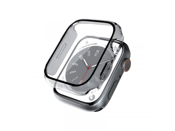 Crong CRG-45HS-CLR, Ask, Smartwatch, Sportklocka, Transparent, Apple, Apple Watch Series 7/8 45mm, Polykarbonat, Härdat glas