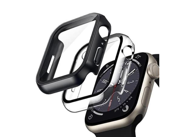 Crong CRG-45HS-CLR, Ask, Smartwatch, Sportklocka, Transparent, Apple, Apple Watch Series 7/8 45mm, Polykarbonat, Härdat glas