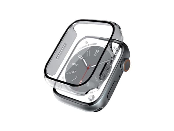 Crong CRG-45HS-CLR, Ask, Smartwatch, Sportklocka, Transparent, Apple, Apple Watch Series 7/8 45mm, Polykarbonat, Härdat glas