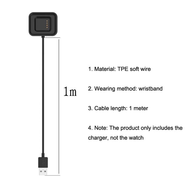 Opladerkabel til Xiaomi Mi Watch - 1m