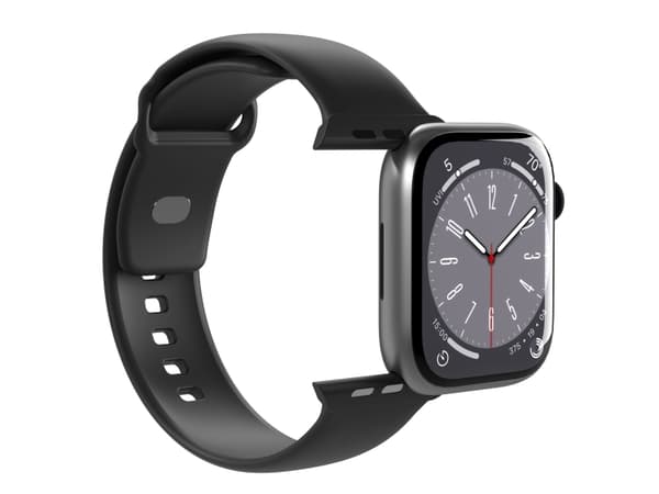 PURO PUICNAW44BLK, Yhtye, Älykello, Musta, Apple, Apple Watch, Silikoni