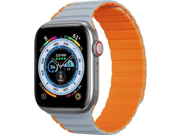 DUXDUCIS Magnetiskt Dux Ducis-armband (LD Version) Apple Watch 4/5/6/7/SE/8 40/41mm grå-orange