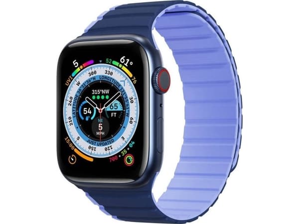 Magneettinen Apple Watch SE, 9, 8, 7, 6, 5, 4, 3, 2, 1 (41, 40, 38 mm) Dux Ducis hihna (LD versio) - sininen