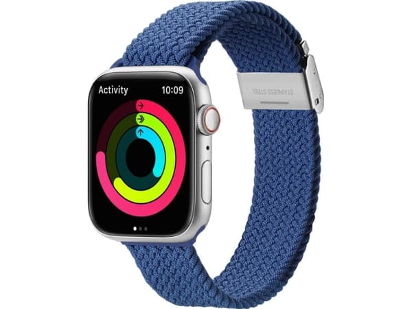 Dux Ducis Dux Ducis hihna (Mixture II versio) Apple Watch SE, 8, 7, 6, 5, 4, 3, 2, 1 (41, 40, 38 mm) punottu ranneke rannekoru sininen