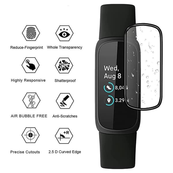 Heltäckande Skärmskydd Fitbit Inspire 3 Svart