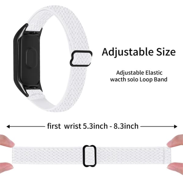 Vävd Nylonarmband Xiaomi Mi Band 3/4 Vit