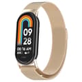 Miniatyrbild 1 av 5: Milanese Loop Armband Xiaomi Smart Band 8 Champagne Guld