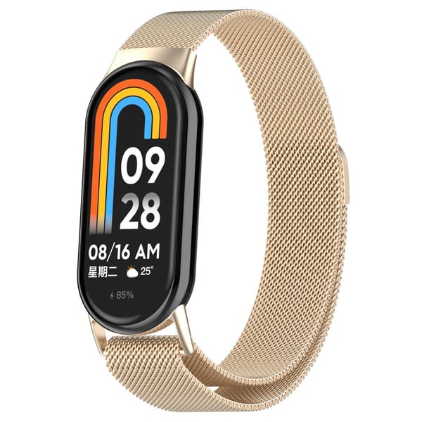 Milanese Loop Armband Xiaomi Smart Band 8 Champagne Guld