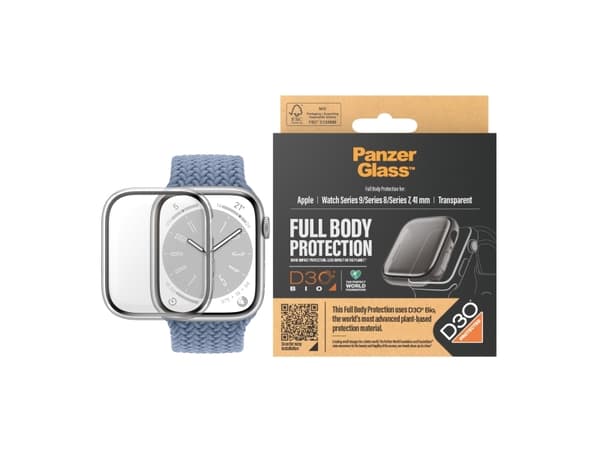 PanzerGlass™ | Helkropp - Skärmskydd för smart klocka - Genomskinlig | Apple Watch 9 (41 mm)