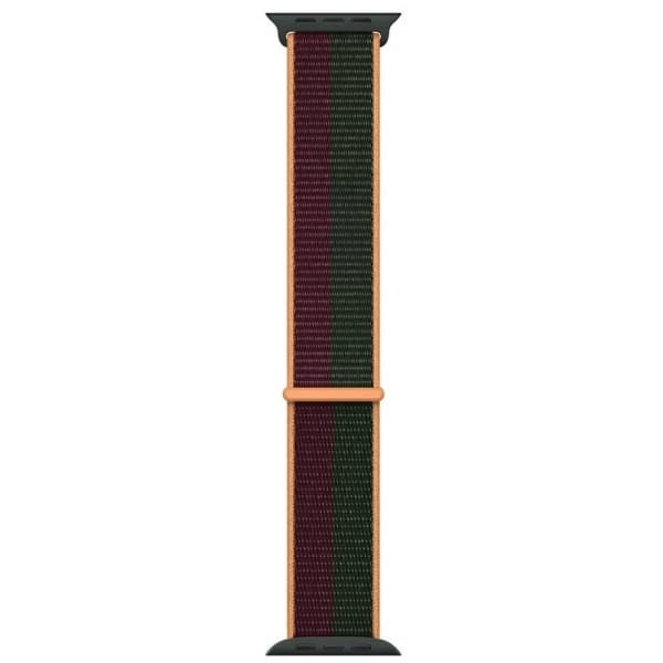Apple Watch 45mm Sport Loop Armband Original - Dark cherry/Forest Green