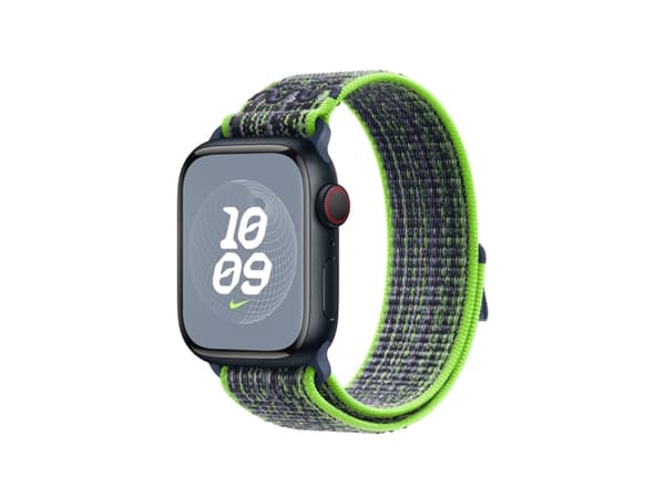 Apple Nike - Sløyfe for smart armbåndsur - 41 mm - 130 - 190 mm - lys grønn/blå