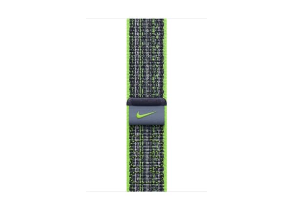Apple Nike - Silmukka älykellolle - 45 mm - 145 - 220 mm - kirkkaan vihreä/sininen