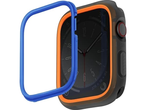 Uniq Moduo skal Apple Watch 4/5/6/7/SE/8 44/45mm orange-blå/orange-blå