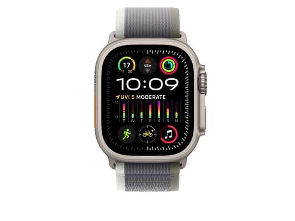 Apple - Sløyfe for smart armbåndsur - 49 mm - S/M-størrelse - grå, grønn