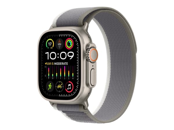 Apple - Sløyfe for smart armbåndsur - 49 mm - S/M-størrelse - grå, grønn