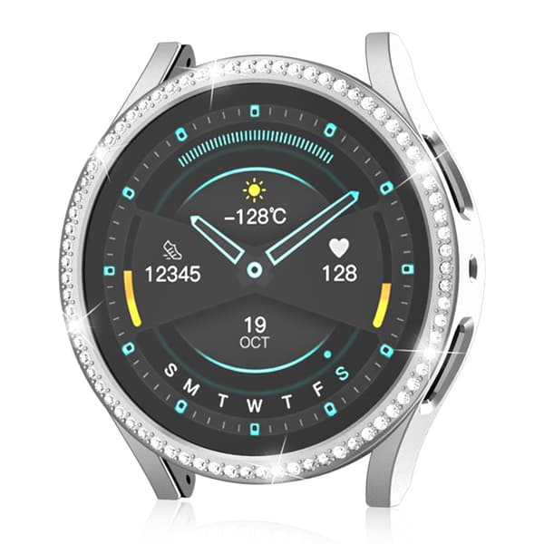 Rhinestone Skal Samsung Galaxy Watch 6 44mm Silver