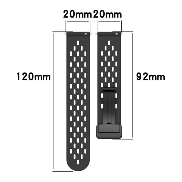 Silikonarmband Sport Samsung Galaxy Watch 6 40mm Svart