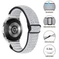 Miniatyrbild 3 av 3: Vävd Nylonarmband Samsung Galaxy Watch 6 Classic 43mm Svart/Vit