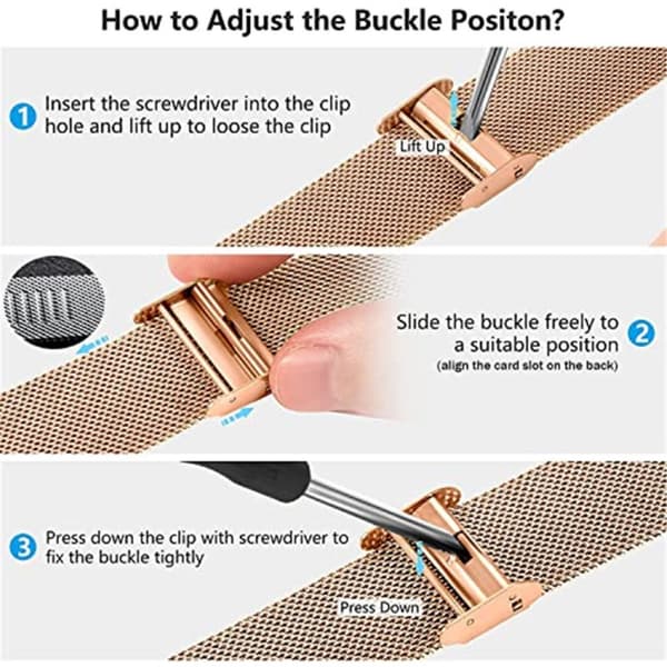 Milanese Mesh Bracelet Samsung Galaxy Watch 6 40mm Roséguld
