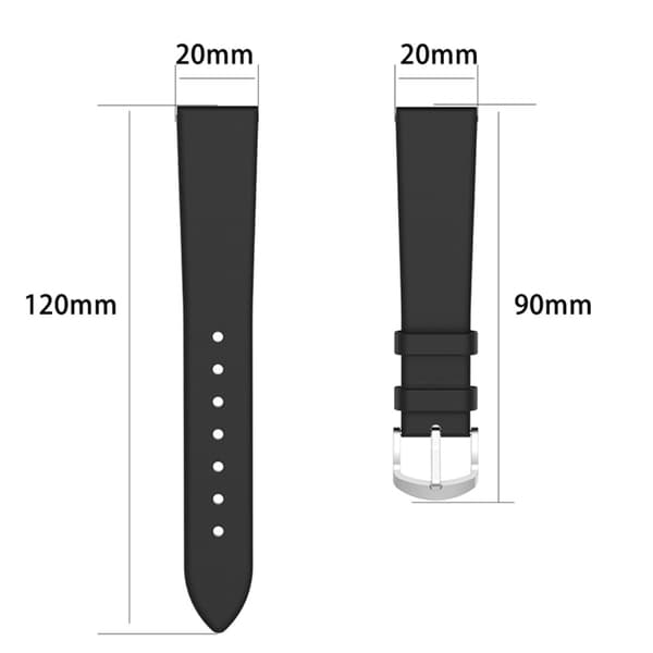 Äkta Läderarmband Samsung Galaxy Watch 6 40mm Svart