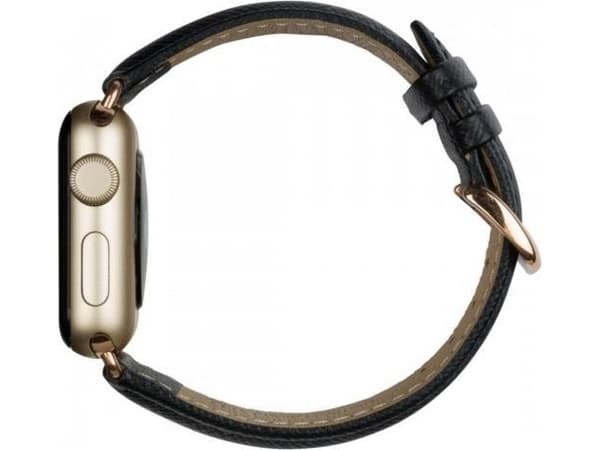 dbramante1928 Madrid, Band, Smartwatch, Svart, Apple, Watch SE, Watch Series 1-6 38/40 mm, Äkta läder