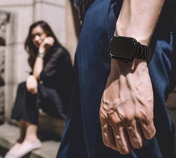 Elegant Metalarmbånd i Rustfrit Stål til Apple Watch